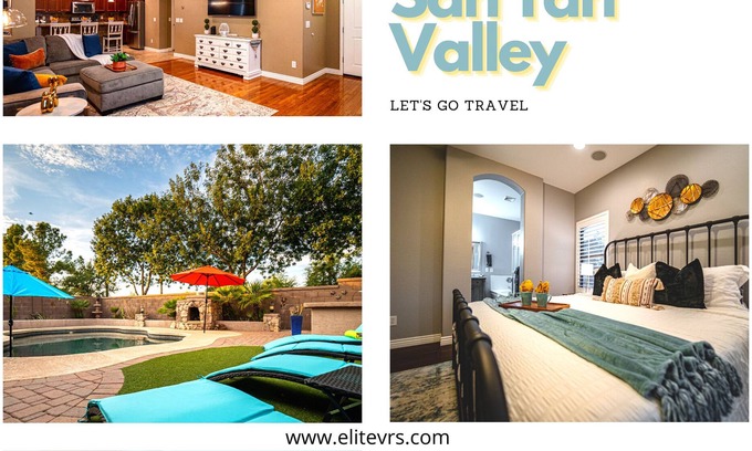 San Tan Valley Casa | Sunny Haven! Perfect Heated Pool Home. Dog Friendly! 6M Min,