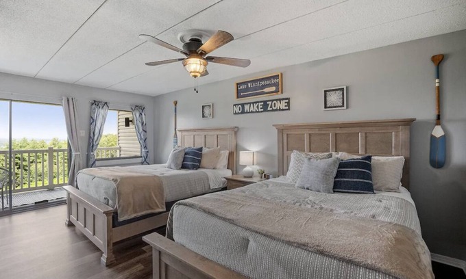 Weirs Beach Condominio | Sunrise and Lake Winni views on your private balcony!