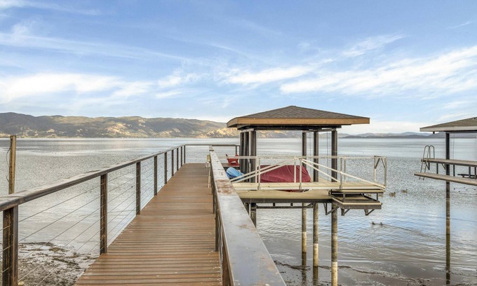 Lakeport Casa | Sunrise Shores--Lakefront House with Private Dock and Panoramic Views