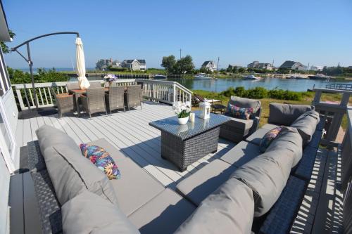 Shinnecock Hills Casa | Sunset Beach House with 30ft Boat Dock in Shinnecock Southampton NY