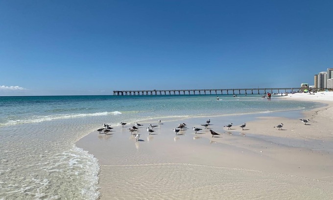 Navarre Beach Condominio | Sunset Harbor Villas 312 / Steps to the Beach