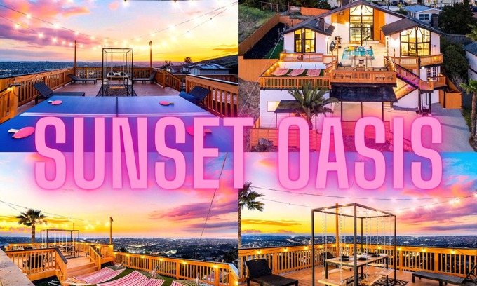 La Presa Casa | Sunset Oasis Pool Home + Stunning San Diego Views + Pool Table + Ping Pong Table