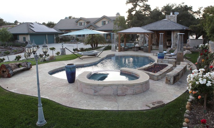 Oak View Casa | Sunset View Oasis. Saltwater Pool + Spa, Sauna de infrarrojos, Cocina al aire libre: 8 personas