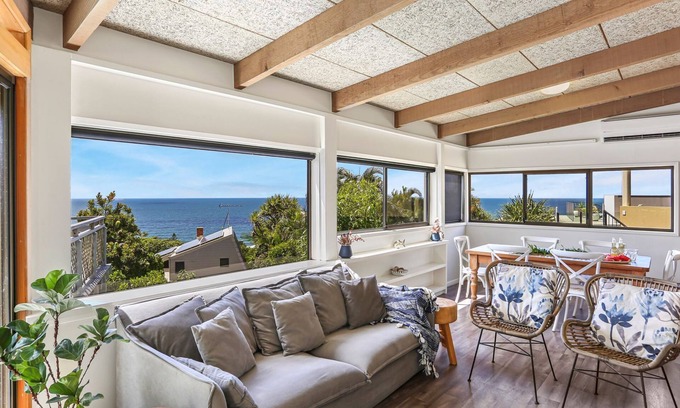 Sunshine Beach Casa | Escondite privado con tarjeta postal con vista al mar
