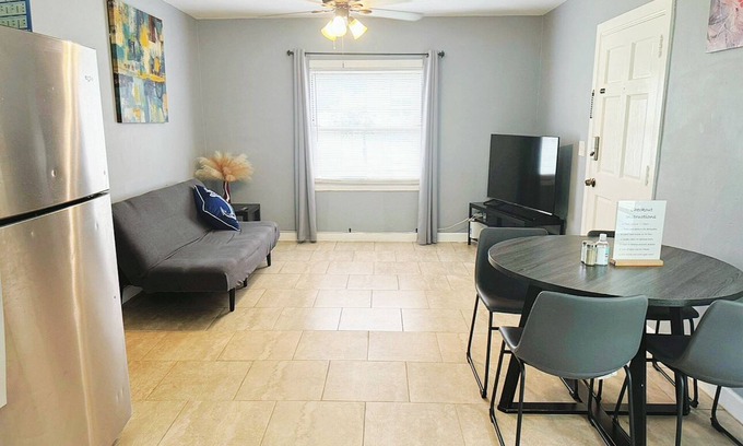 Southside Casa | Super Cute & Cozy Home Near Everything With Fenced Back Yard, TV, A C, W/ D