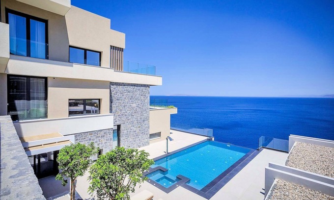Rodhia Villa | Super Elite Crete Villa | 7 Bedroom | Villa Rodia Palace | Infinity Pool | Outdoor Kitchen | Sunken Fire | Stunning Cretan Villas By VillaMore