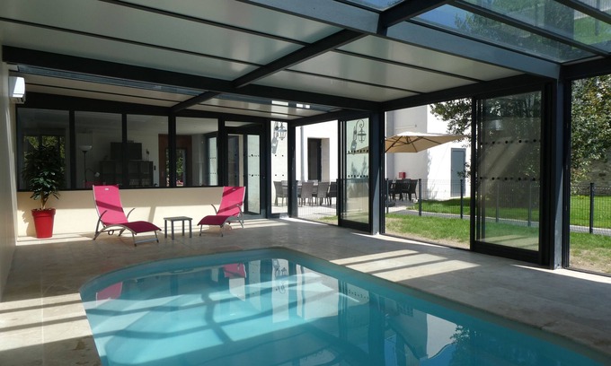 Saint-Branchs Casa | Magnífica casa de campo en el corazón de Touraine, con piscina cubierta, 14 personas