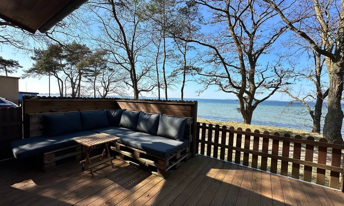 Am Salzhaff Casa | 'Surf-Bungalow In Erster Reihe' con vistas al mar, terraza privada y Wi-Fi