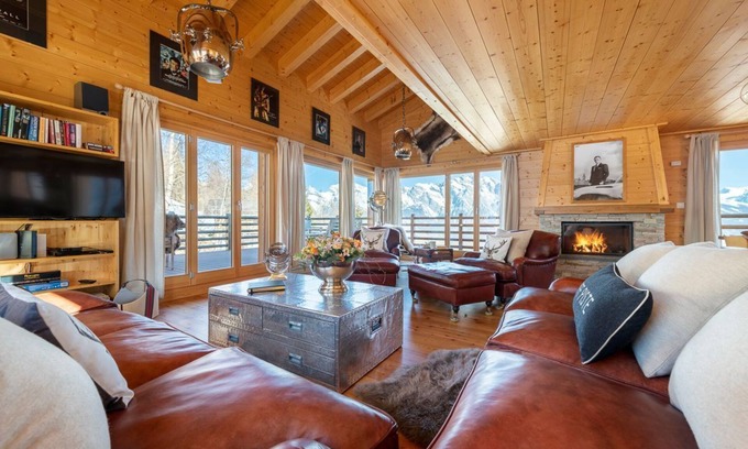 Mayens-de-Riddes Chalet De Esquí | Chalet de montaña suizo (La Tzoumaz / Verbier) a 400 km de la estación de esquí 4 Vallées