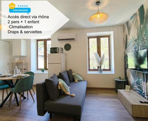 Sault-Brenaz Apartamento | T1 accès direct via rhôna - clim -local vélo - Cnpe
