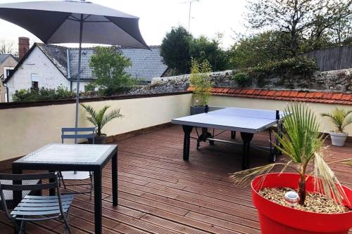 Azay-le-Rideau Apartamento | T2 avec terrasse, table de Ping-pong, parking privé au centre d'Azay