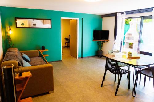 Sainte Marie Apartamento | T3 A l'Ombre des Palmiers - Terrasse Jardin & Barbecue - Proche Aéroport