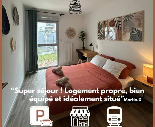 Les Hauts de Saint-Aubin Apartamento | T3 Moderne - Proche tram - Parking privé