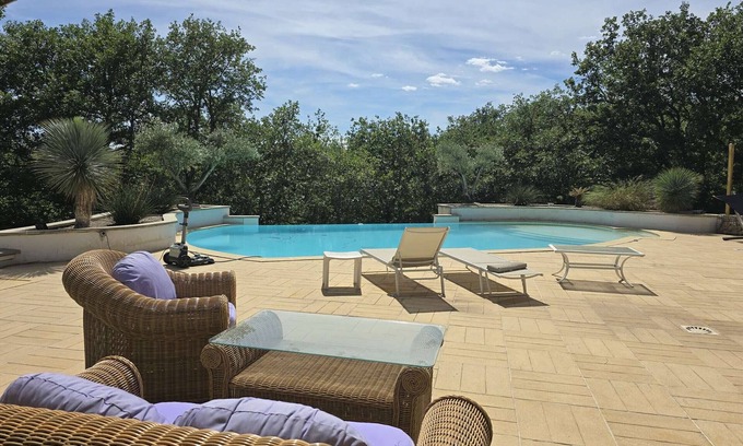 Saint Alban Auriolles Casa | Villa T6 en Ardèche con Piscina y Se Admiten Mascotas