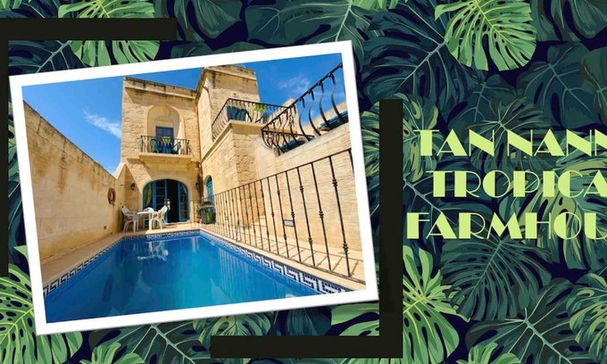 Sannat Casa | Tan Nanna Tropical Farmhouse with spacious pool