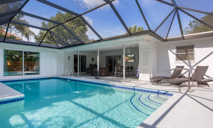 South Gate Ridge Casa | Gran piscina privada climatizada cerca de Siesta Key, el centro de Sarasota, Gulf Gate