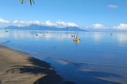 Punaauia Casa | Tehei Beach House Wifi AC Beachfront Sunset