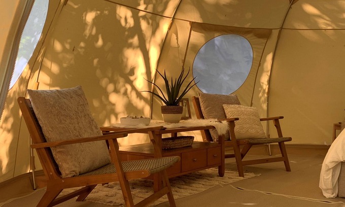 Sarce Alquiler De RV | Tent "The Glade" with Private Terrace & Private Garden
