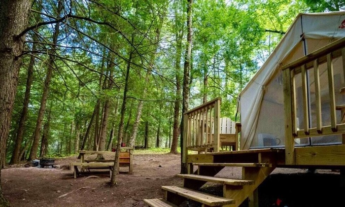 Kauneonga Lake Alquiler De RV | Tentrr Signature Site - Come As You Are at the Tentrr Catskill Retreat - Stream