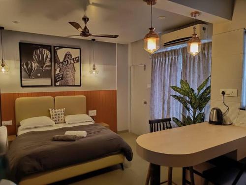 Mundhwa Apartamento | Terra Private Studio with Balcony WiFi Ac Smart TV Kitchenette Washing Machine