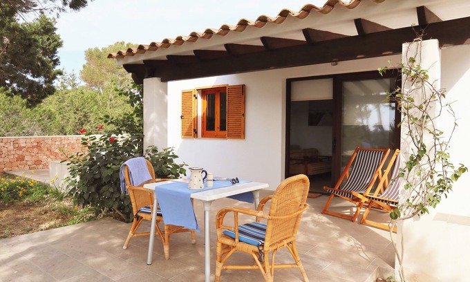 Formentera Cabaña | Casa con terraza y jardín ideal familias. Acceso caminando a la Playa (300m)