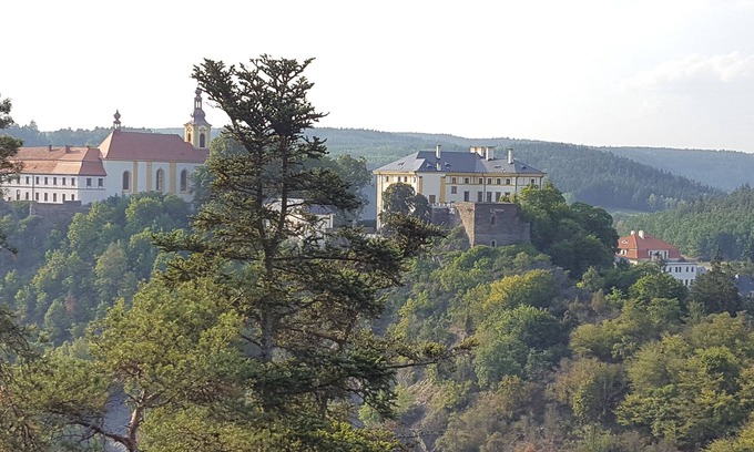 Rabatejn nad Strelou Casa | Terrace with gorgeous panorama in historic Rabstejn