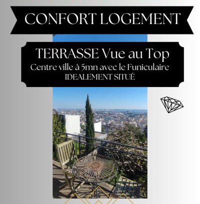 Cote Ouest Ormeaux Apartamento | Terrasse Vue imprenable, le Havre, Appartement Spacieux