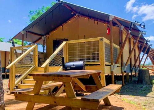 Fentress Otro | Texas Creekside Safari Tent Glamping Perfect for Nature Retreats for Water Sports Enthusiasts