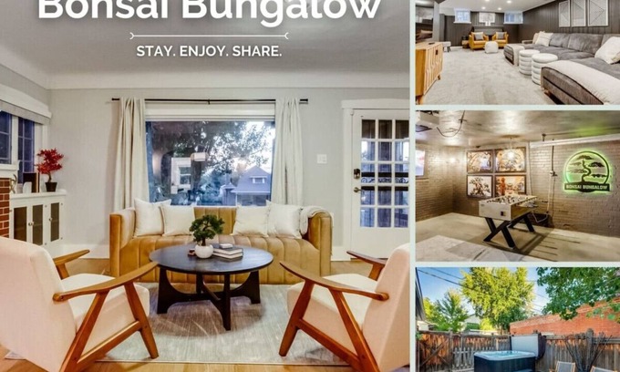 Washington Park West Casa | The Bonsai Bungalow | Hot Tub | Game Room