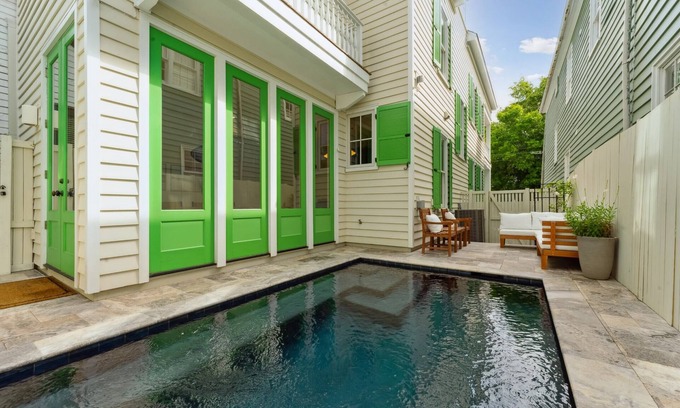 Cannonborough Elliotborough Villa | THE DELPHINE Luxury Downtown Charleston Villa, 1 Block to King + Private Pool