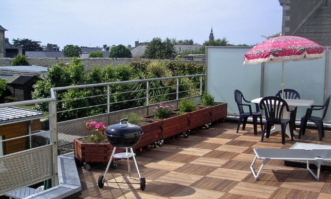 Roscoff Casa | La ESCALE muy cómoda casa del centro y su gran terraza, a 200 m del mar.