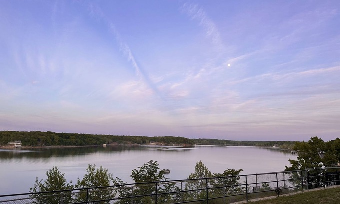 Grove Casa | The Grandest View of all overlooking Honey Creek Cove with covered boat slip!