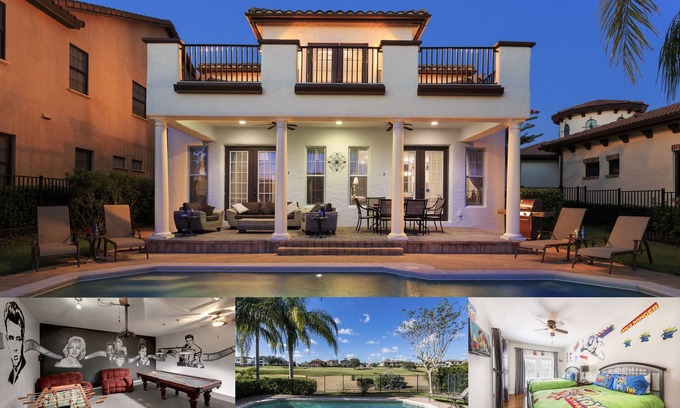 Reunion Villa | Fun️ Sun Fun & Family, Exceptional Rated Rated DISNEY 10 mins⭐️ Private Pool Games Room