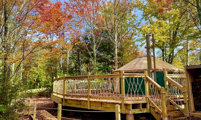 Deerfield Casa | The Other Yurt at Echo Hill Farm w/ Hot Tub Spa