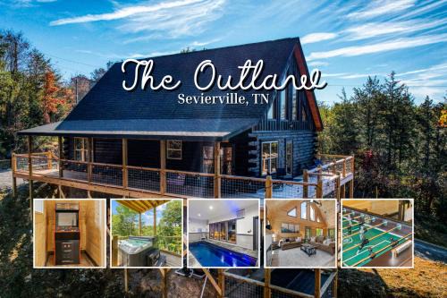 Sevierville Casa | The Outlaw - The Ultimate Cabin with Pool, Hot Tub & Games!