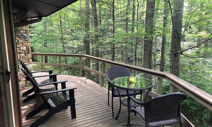 Hendersonville Cabina | The Round House at Indian Cove; Mountain Cabin on 8 acres w/ Tree House Views.