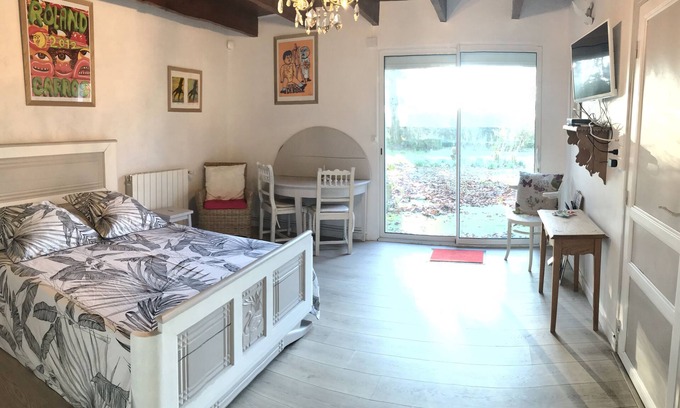 Oye-Plage Casa | EL ESTUDIO DEL JARDÍN- CÔTE D'OPALE - PLATIER D'OYE Mar y campo