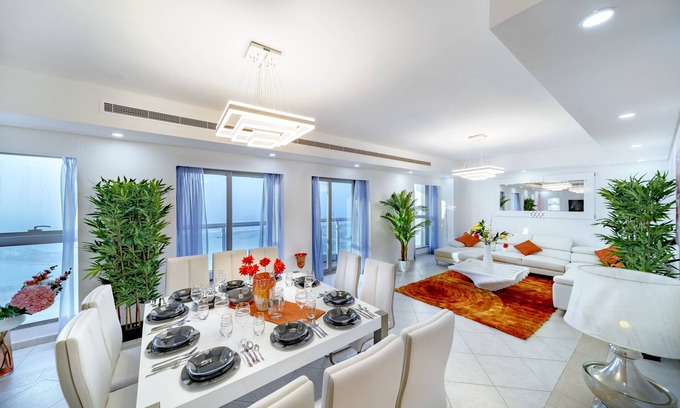 Sheikh Zayed Road Casa | El ático más alto del mundo en el piso 86 Dubai Marina hasta 16 invitados