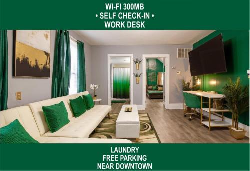 Tremont Casa | The Tremont Emerald - By Christmas Story House - Historic Charm & Modern Comfort Near Downtown With Parking, 300MB Wifi & Self Check-In