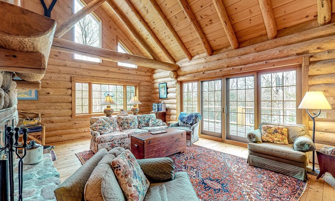 Presque Isle Casa | Three-Level Lakefront Getaway w/ Free WiFi, Wood Fireplace, Game Room, & Dock