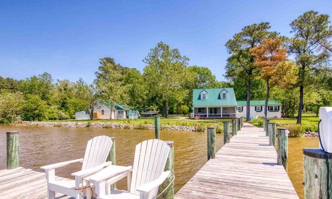Taylors Island Casa | Tidal Serenity- Remote Waterfront Home with dock