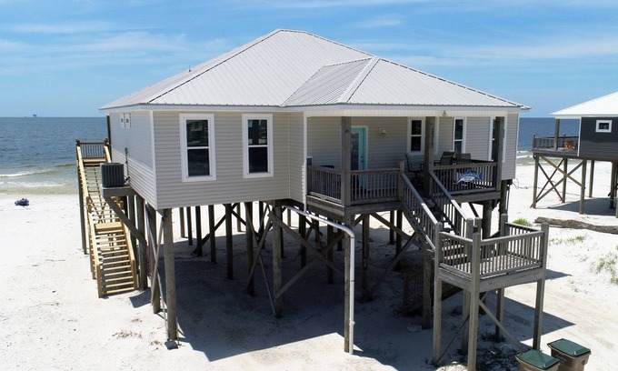 Dauphin Island Casa | ¡No se pierda las hermosas vistas del Golfo en nuestra casa de 4 dormitorios!