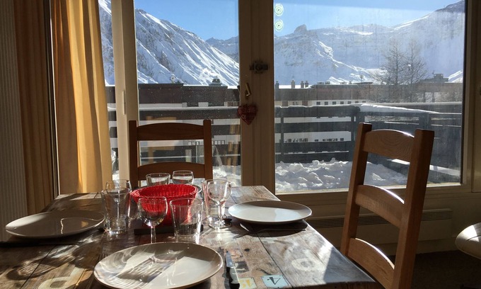 Tignes le Lac Apartamento | Tignes El lago ski-in ski-out 4 personas Bec Rouge gran terraza