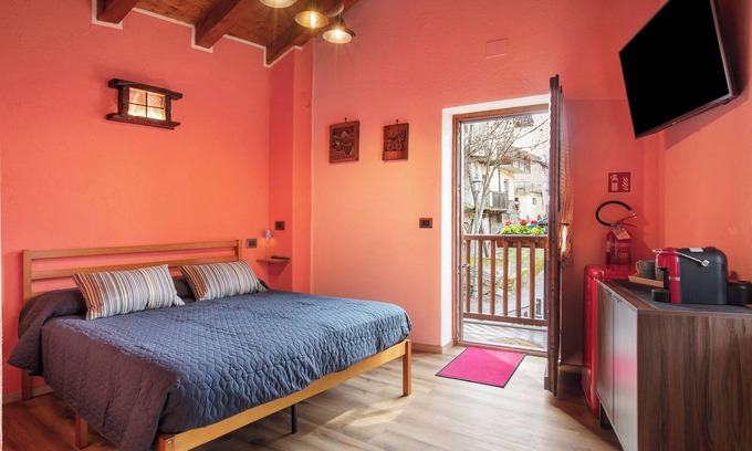 Fenis Apartamento | Habitación 'Tillier' con vistas a las montañas, balcón y Wi-Fi