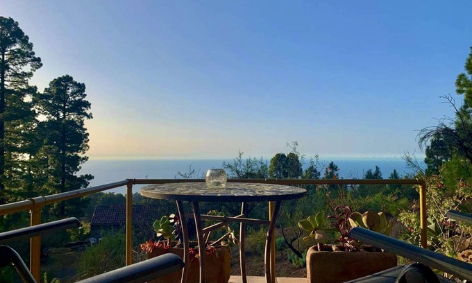 Garafia Casa | Casa El Nido- viñedo con piscina por encima de las nubes, vista al mar, WLAN
