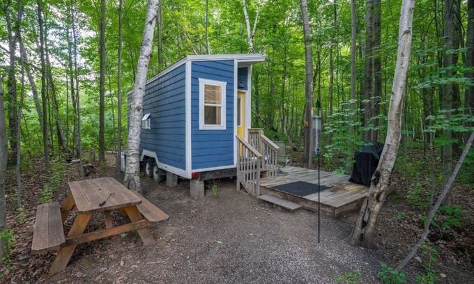 Lapeer Casa | ❤️Tiny house THOW in woods -odorless compost toilet NEW-hot tub
