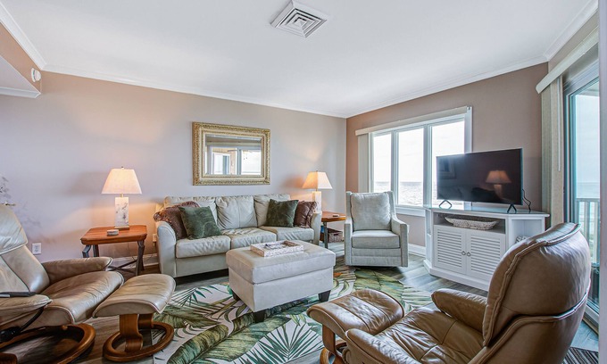 Isle of Palms Villa | Condominio frente al mar en el último piso con vista al mar y a la playa desde todas las habitaciones y piscina compartida