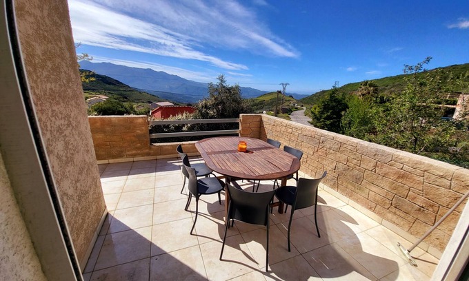 Olmeta-di-Tuda Casa | Top of villa 170m2, large terrace, quiet in the countryside.