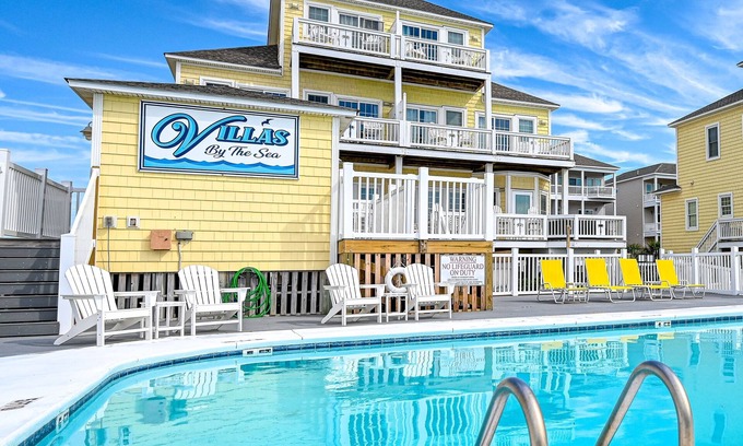 North Topsail Beach Casa | FRENTE AL MAR - Piscina - Jacuzzi privado en la cubierta frente al mar