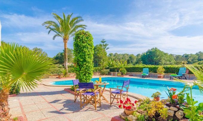 Campos Villa | TORRE MARINA - Villa con piscina privada en Sa Ràpita. WiFi Gratis